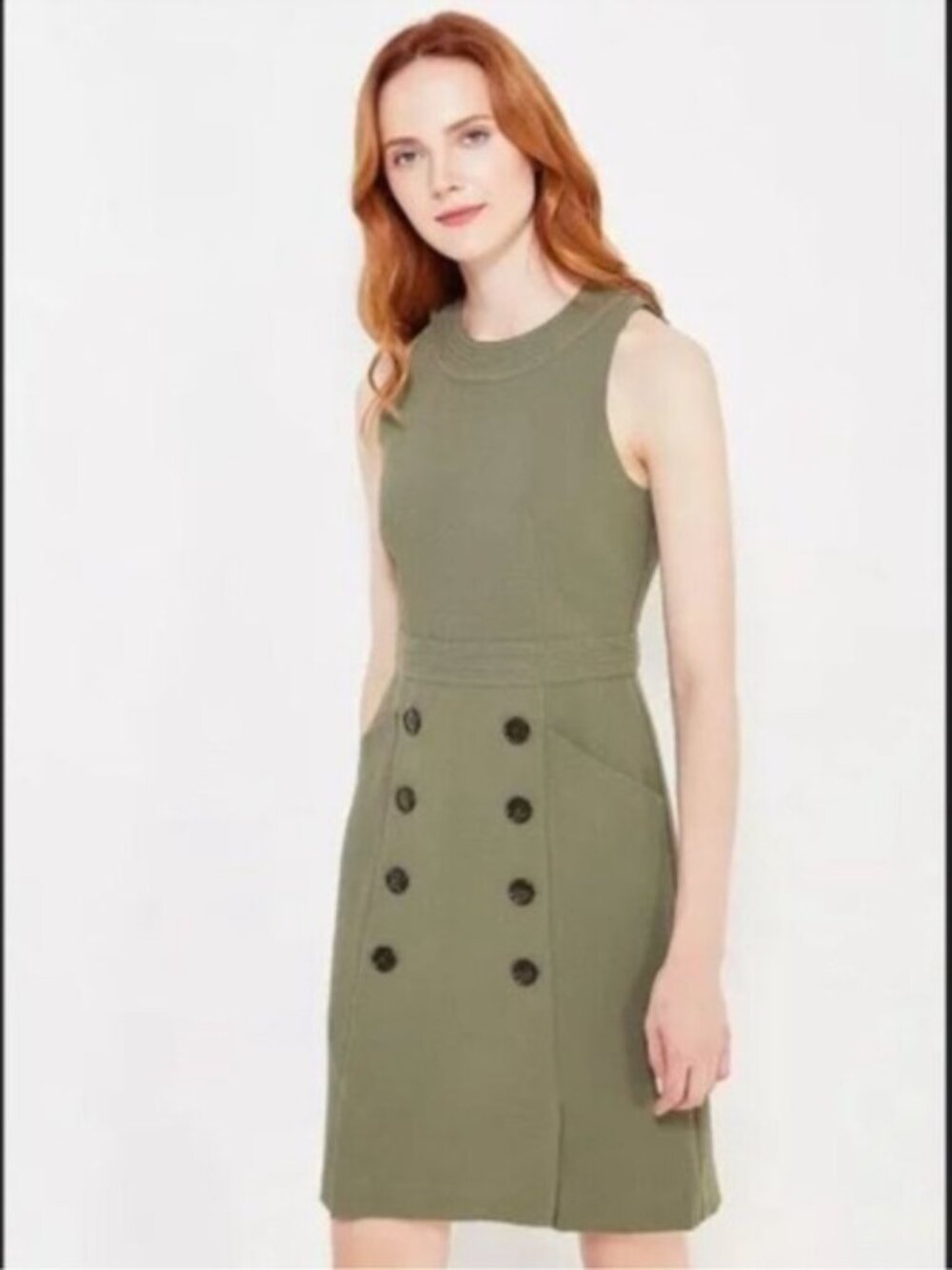 Banana Republic Olive Green Sheath Dress, Sz 6